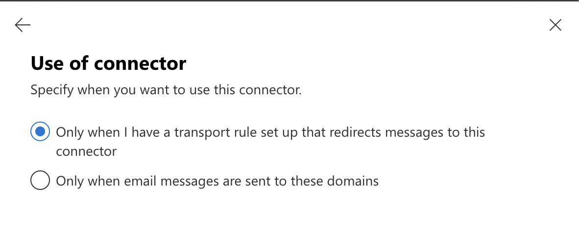 Use of connector - transport rule.png
